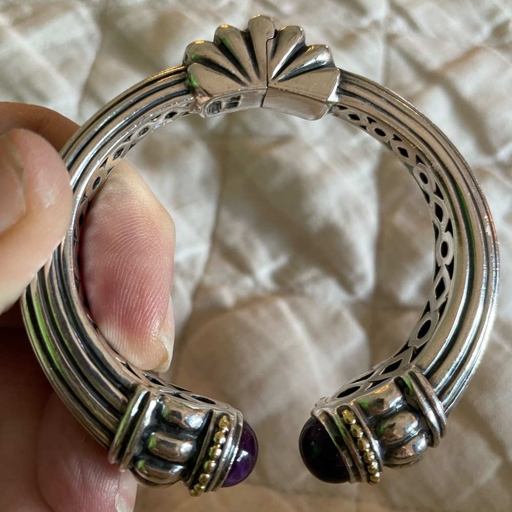 LAGOS Silver Bracelet with Purple Accents - Picture 4 of 9
